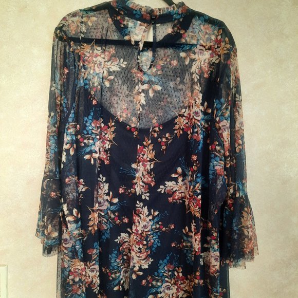 Plus Size Navy Blue Dress - Picture 2 of 2